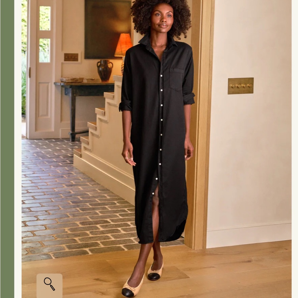 Frank & Eileen Black Denim Maxi Shirtdress